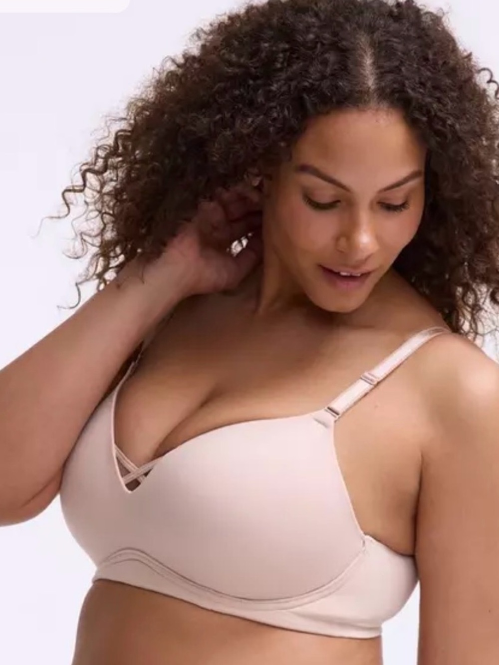 torrid Nude Wireless T-shirt Bra with Crisscross Detail